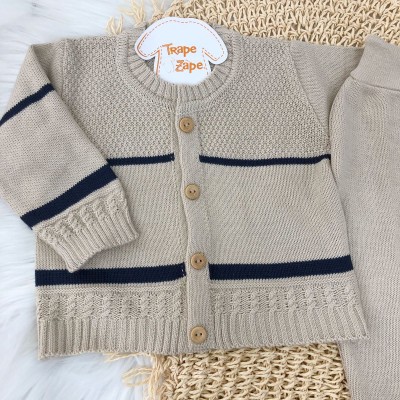  Conjunto de Linha Saruel Bege e Marinho